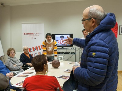 Irureta en la Residencia de ancianos Txurdinagabarri de Bilbao