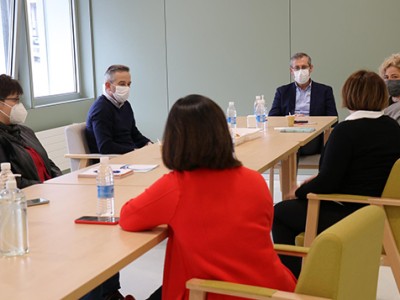 Reunión entre la Diputación de Gipuzkoa y Aita Menni en el Hospital de Eibar