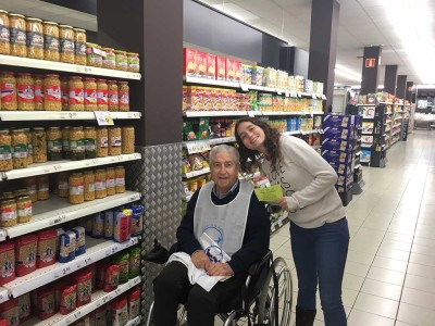 En la recogida del Banco de Alimentos de BIzkaia