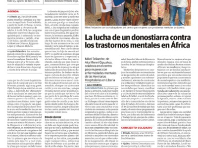 Donostiar bat nahasmendu mentalen aurka borrokatzen