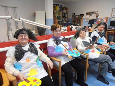 Inauteriak margotzen Joxe Miel Barandiaran zentroan