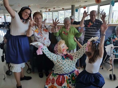 Marijaia, en la Residencia de personas mayores Txurdinagabarri de Bilbao