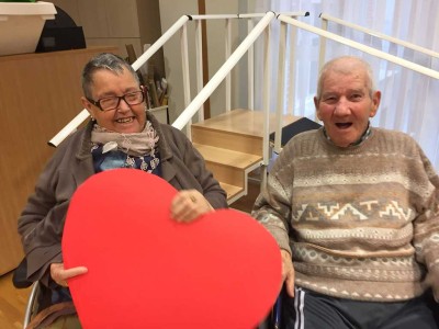 San Valentín: amor y cariño San Valentín en la Residencia de la Tercera Edad Txurdinagabarri de Bilbao