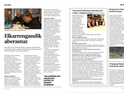 Artículo sobre el Centro de Día de mayores de Soraluze