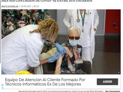 Mikel Tellaeche: "La vacuna funciona y estamos más tranquilos. Eso no significa que bajemos la guardia" Mikel Tellaeche: “Txertoak funtzionatzen du eta lasaiago gaude. Baina horrek ez du esan nahi erne egongo ez garenik”