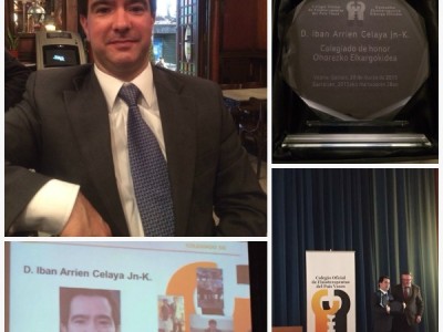El Colegio de Fisioterapeutas del País Vasco homenajea a Iban Arrien El Colegio de Fisioterapeutas del País Vasco homenajea a Iban Arrien