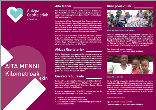 Aita Menni Ospitaleak 2016ko Kilometroetan parte hartzera animatzen du Aita Menni Ospitaleak 2016ko Kilometroetan parte hartzera animatzen du