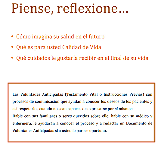 Aprendiendo sobre planificación compartida de los cuidados al final de la vida