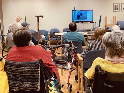 Santa Águeda en la Residencia de mayores Txurdinagabarri