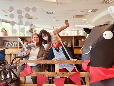 San Fermín 2022 en la Residencia Txurdinagabarri de Bilbao