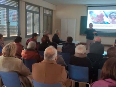 Un momento de la charla impartida por Egoitz Zabala en Durango. Foto: Diócesis de BilbaoFoto: Diócesis de Bilbao