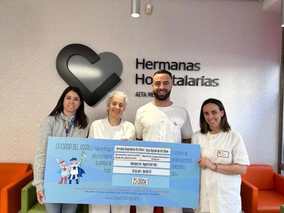 La Cuadri del Hospik Aita Menni Ahizpa Ospitalarioengan konfiantza izaten jarraitzen du Débora Martín Ferrero, La Cuadri del Niño-koa, txekea eman die Irma Garcíari, Julen Ripari eta Elena Tampani
