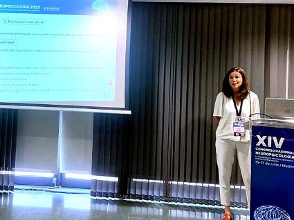 Ainhoa Espinosa, en su intervención en el XIV Congreso Nacional de Neuropsicología