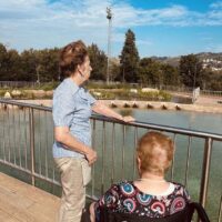 Visitando el lago del Parque Etxebarria