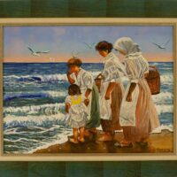 Nuestro residente Santos Romera expone óleos en Txurdinagabarri Reproducción de "Paseo a orillas del mar", de Joaquín Sorolla