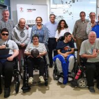 Arconada, en el Taller de Reminiscencia y Fútbol de Zuatzu