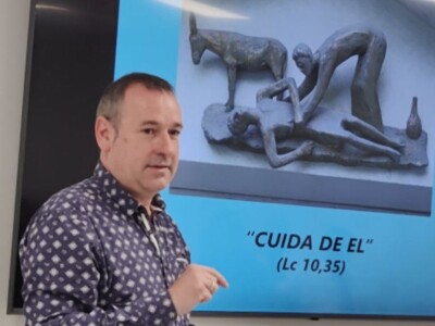 Egoitz Zabala, durante su intervención en Martorell