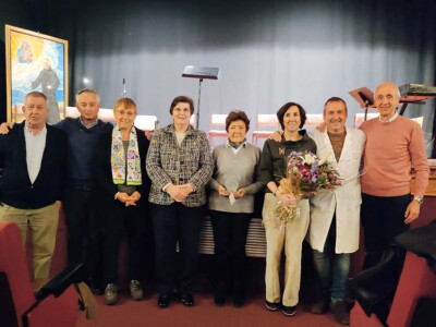 Respresentantes de Hermanas Hospitalarias Aita Menni y de la Hospitalidad de Lourdes en Gipuzkoa