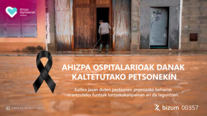 Ahizpa Ospitalarioen elkartasun kanpaina, DANAk kaltetutakoei laguntzeko Ahizpa Ospitalarioen elkartasun kanpaina, DANAk kaltetutakoei laguntzeko