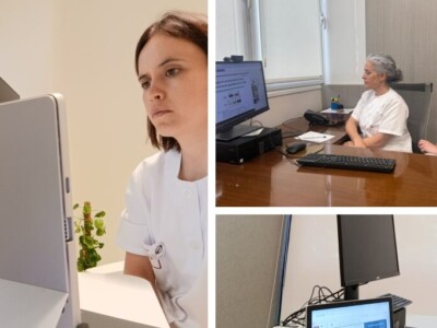 Fisioterapeutas ante un ordenador