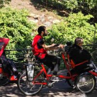 Recorriendo la ciudad en bicicleta