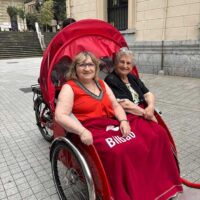Recorriendo la ciudad en bicicleta