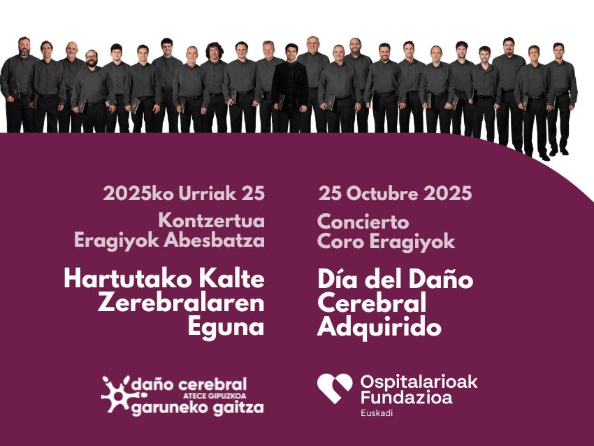 25 de octubre: concierto en San Sebastián por el Día del Daño Cerebral Adquirido Coro Eragiyor