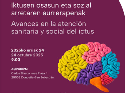 24 de octubre: Jornada "Avances en la atención sanitaria y social del ictus" Cartel de la Jornada