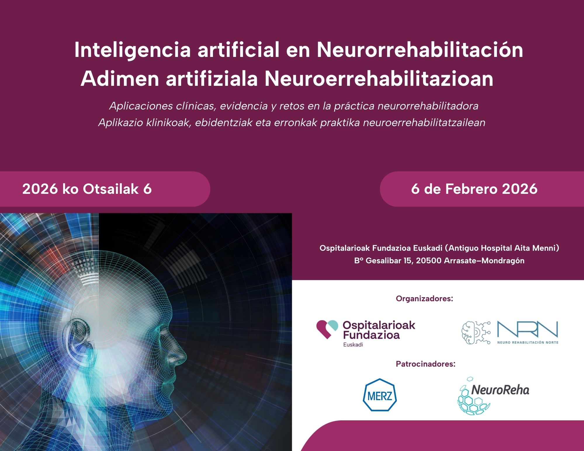 El impacto real de la Inteligencia Artificial en la neurorrehabilitación clínica: jornada técnica en Arrasate inteligencia artificial en neurorrehabilitación