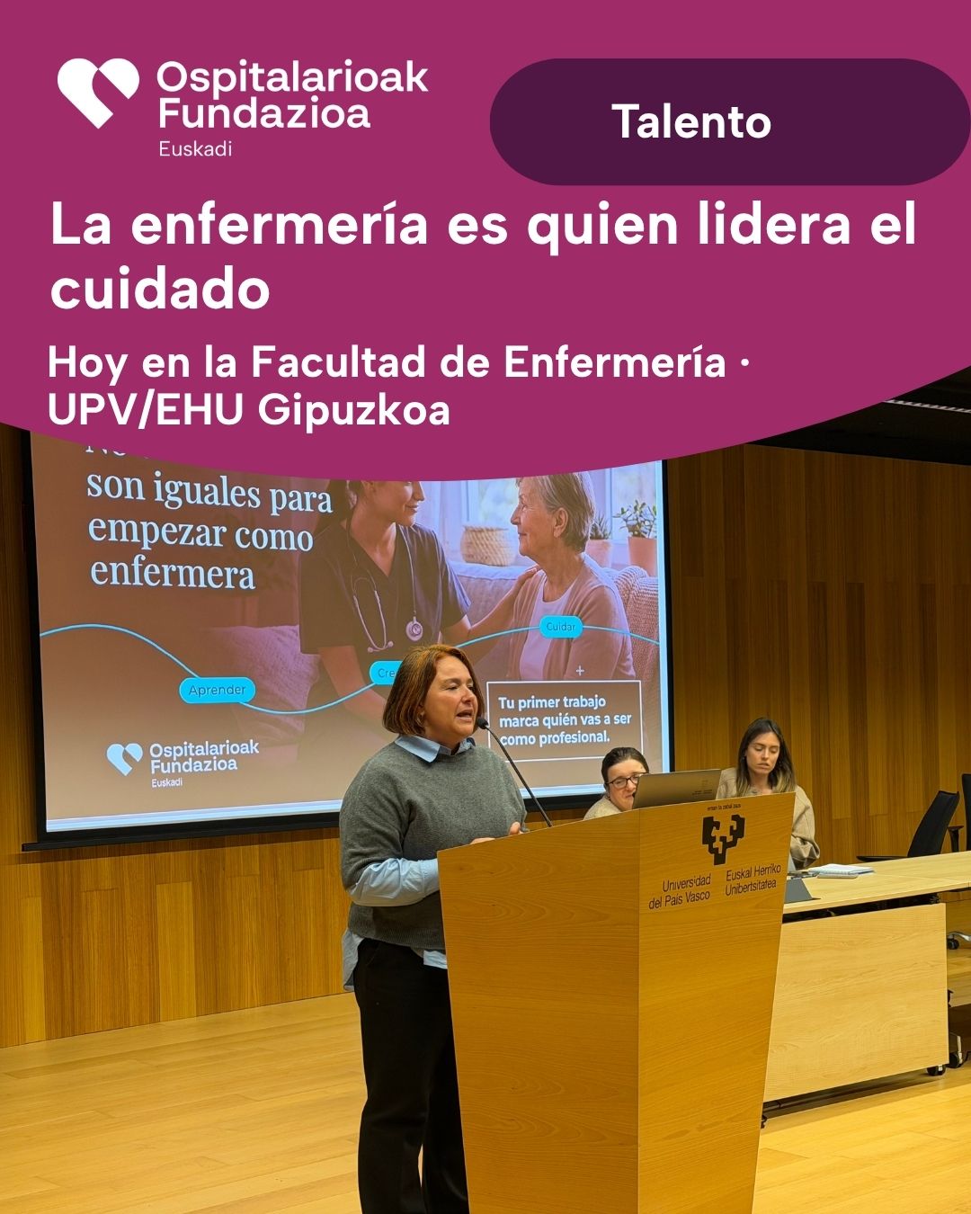 Enfermería en salud mental: formación, prácticas y futuro profesional en Gipuzkoa Enfermería
Salud mental
Psiquiatría
EIR
Formación sanitaria
Talento sanitario
Universidad
UPV/EHU