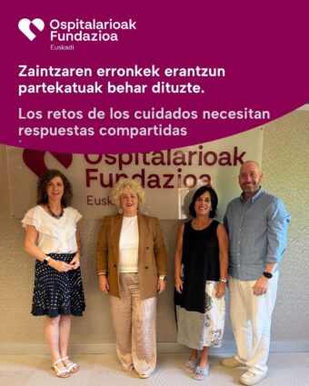 Atención integrada: Ospitalarioak Fundazioa Euskadi y la Diputación Foral de Gipuzkoa comparten los retos del futuro de los cuidados Reunión entre responsables de Ospitalarioak Fundazioa Euskadi y la Diputación Foral de Gipuzkoa sobre atención integrada y futuro de los cuidados.
